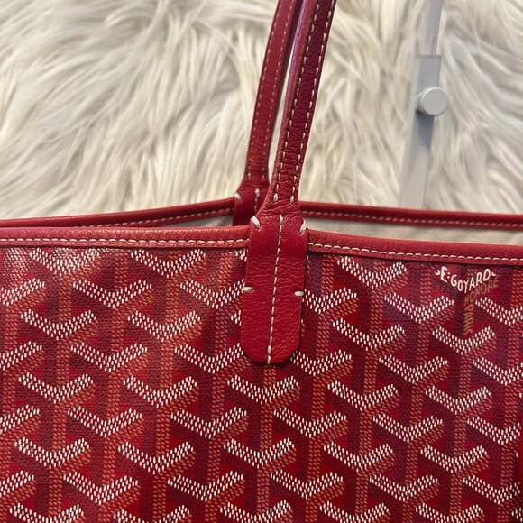 GOYARD Saint Louis PM in Red with Customized Reinforced Corners, includes Pouc - Picture 3 of 14